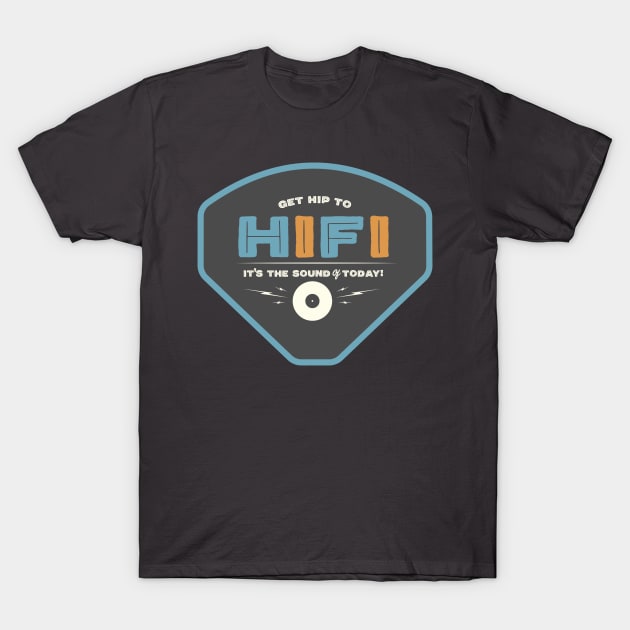 Vintage hi fi stereo graphic art T-Shirt by SerifsWhiskey